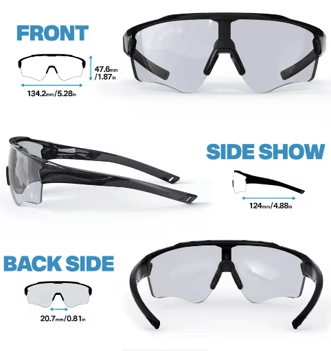 UV400 防护厨房遮挡物无镜片 Pickleball 眼镜